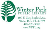 Find out more about Winter Park Public Library: Library website, hours, locations, catalog, Inter-Library Loan, Genealogy Information, etc